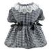 ZPAQI Dog Cats Plaided Dress Costume Pet Clothes Outfit Cute Apparel for Girl Cats