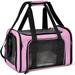 Large Cat Carriers Dog Carrier Pet Carrier for Large Cats Dogs Puppies up to 25Lbs Big Dog Carrier Soft Sided Collapsible Travel Puppy Carrier - Large - Pink
