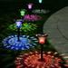 UMICKOO Solar Outdoor Lights Garden Color Changing Solar Lights Colorful Bright Glass Pathway Lights Waterproof Solar Powered Landscape Path Lights for Lawn Walkway Yard Decorative