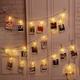 LED Photo Clip String Lights Star Heart Butterfly for Weddings Holidays Party Christmas Bedroom Decroation 6M 40 LEDs
