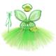 Tinker Bell Fairytale Princess Tiana Dress Flower Girl Dress Tulle Dresses Girls' Movie Cosplay Cosplay Gray Green Yellow Dark Green Children's Day Masquerade Dress
