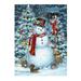 Snowman Christmas Garden Flag Snowflakes Xmas Yard Flag Welcome Winter Snow Double Sided Polyester Outdoor Lawn Home Small Flags