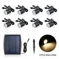 Spirastell Solar lamp suit 0.2w 8pcs Solar Floor Warm White Solar Deck Ip65 Waterproof Solar Lamp Led Floor Led Floor Warm Deck Ip65 Waterproof Paths Lamp Led Waterproof Solar Paths 3.2v Huiop