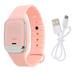 Ultrasonic Repellent Bracelet Portable Rechargeable Electronic Watch for Body Temperature Monitoring Pink