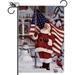 1pc Snowman elk bell pattern flag Christmas double-sided printed garden flag farm yard decoration excluding flagpoles