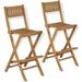 Irfora parcel Cafe 15.6 X ChairsBarstools Teak Wood Pcs Bar Stools Wood Counter Pub Patio Bar 24 X 44.9 Barstools Cafe 15.6 Pub ChairsStools With Teak Counter Pub Chairs 15.6 X 24