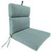 Jordan Manufacturing Sunbrella 44 x 22 Cast Mist Light Teal Solid Rectangular Outdoor Chair Cushion with Ties and Hanger Loop