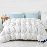 Peter Khanun 100% White Goose Down Filler 3D Bread Duvet/Quilt/Comforter Winter All Season Luxury Blankets 100% Cotton Shell 015