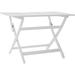 Afuera Living Modern Wooden Foldable Patio Dining Table in White