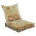 2-Piece Deep Seating Cushion Set Carpet Vintage carpet Colorful geometry ornamental textile texture Outdoor Chair Solid Rectangle Patio Cushion Set