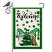 ST Patrick s Day Garden Flag 28x40 Inches Gnome Garden Flag with Clover Design Weather-Resistant Double-Sided Rust-Free Hardware Not Included Gnome Decor for Yard Patio Lawn