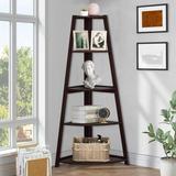 Corner Shelf 5-Tier Corner Shelf Stand Corner Bookshelf Plant Stand Tall Storage Rack Plant Stand for Bedroom Living Room Kitchen Home Office Balcony Small Space White