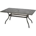 Afuera Living 68.11 Aluminum Patio Dining Table in Hammered Bronze