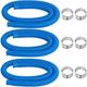 Pool Pump Replacement Hose for Compatible with Filter Pump 607 637 Above Ground Pools Above Ground Pools include 6 Hose Clamps 1.25 x 59 Inch (3 set) 1.25W x 59L Inch (3 set)