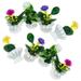 8 Pcs Resin Stuff House Decorations for Home Mini Plant Ornament Tiny Outdoor Artificial Plants Doll Potted