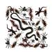 148pcs Halloween Simulated Spider Fake Snake Python Worm Scorpion and Gecko Party Decoration for Halloween April Fool s Day Mischief