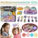 YIYOUZQT Play Kitchen Toy Set for Kids 13Pcs Pretend Cooking Playset with Pot Pan Cooking Utensils and Play Food Educational Learning Toy Birthday Christmas Gifts for Girls and Boys Ages 3+