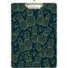 GZHJMY Pineapple Palm Tree Navy Blue Clipboards for Kids Student Women Men Letter Size Plastic Low Profile Clip 9 x 12.5 in Whiteboard Clipboards