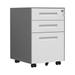 3 Drawer Mobile File Cabinet with Lock Steel File Cabinet for Legal/Letter/A4/F4 Size Fully Assembled Include Wheels Home/ Office Design