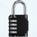 Locker Lock 4-Digit Gym Lock Sturdy & Durable Combo Lock Easy to Set New Code Pad Lock Number Clear and Easy to Read Padlock for Gym Locker School Locker Fence Gate Case (1 Pack Black)