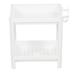 Bathroom Tower Shelf Plastic Freestanding Storage Rack Organizer Multifunctional Shelving Unit for Living Room Bedroom Kitchen White 2 Layers