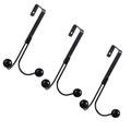3 Pcs Wrought Iron Hook Door Hooks for Hanging Clothes over Rack Hanger Towel Cabinet Holder Wall Wall-mounted Coat