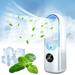 2024 New Bladeless Tower Fan Portable Misting Fan with Night Light Mute 6-Speed Humidification Bladeless Fan USB Personal Quiet Rechargeable Cooling Tower Fans for Home Office Bedroom Desktop