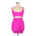 Fashion Nova Cocktail Dress - Bodycon Scoop Neck Sleeveless: Pink Solid Dresses - Women's Size X-Large
