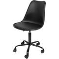 Sifree - Chaise de Bureau Scandinave Noire, Chaise Pivotante à roulettes, Chaise de bureau Hauteur