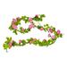 Flower Garland Rose Vine Artificial Flowers Hanging Rose Ivy Hanging Basket Artificial Flowers for Crafts Tropical Flowers Artificial Tall Artificial Flowers Colorful Artificial Flower Rose Gift