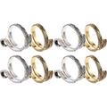 8 pcs Money Hook Knitting Finger Jewelry Sewing Braided Thimble Embroidery Ring Woolen Yarn Crochet Loop Knitting Finger Ring Decorative Crochet Thai Silver Jewelry Hook Metal