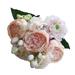 Dinmmgg 5 Bundles Artificial Peony Flowers Rose Home Party Wedding Decorative Roses Bouquet Orchid Artificial Flowers with Pot Babies Breath Flowers Artificial and Roses Flowers Peonies Artificial