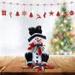 Christmas Rustic Wood Standing Snowman Figurines Christmas Ornament Tabletop Mantle Centerpiece Decoration Wood Happy Christmas Winter Decoration