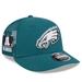 Men's New Era Midnight Green Philadelphia Eagles 2024 NFL Draft Low Profile Trucker 9FIFTY Adjustable Hat