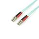 StarTech.com 5 m OM3 LWL Patchkabel - Zipcord Multimode-Glasfaserkabel LC/UPC auf Vollduplex 50/125µm SFP/Optisches Kabel 100G