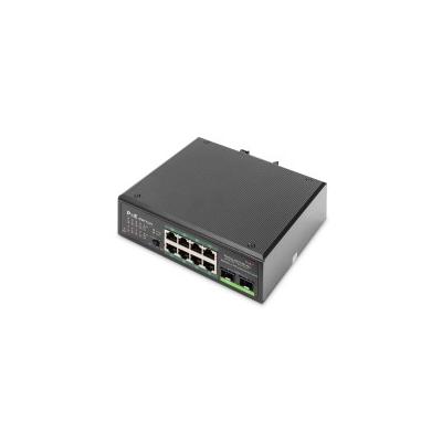 Digitus Industrial 8-Port Gigabit PoE Switch, Unmanaged, 2 Uplinks