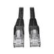 Tripp Lite N201-010-BK Cat6 Gigabit hakenloses, anvulkanisiertes (UTP) Ethernet-Kabel (RJ45 Stecker/Stecker), PoE, Schwarz