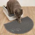 pc Paw Print Litter Mat For Cat For Cleaning