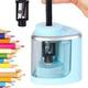 pc Electric Pencil Sharpener Automatic Pencil Cutter Portable Desktop Pencil Sharpener Convenient Durable Design Suitable For bColor Pencil mmSchoolC