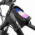 ROCKBROS Bike Phone Front Frame Bag Top Tube Bike Bag Bicycle Handlebar Bag Cell Phone Holder Mount Bag Cycling Accessories Storage Pouch For Phone