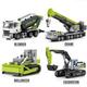 Style Engineering Building Blocks Small Particles Compatible City Construction Children Toy Cement Mixer Truck Crane Excavator Mini Bulldozer for Boy