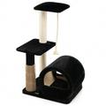 Cm X Cm X cm Cat Tree MultiLevel Kitty Condo Climbing Tower With Groom Brush And Sisal Rope Cats Scratching Post Activity Center