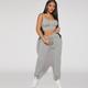 Ruched Bust Crop Tank Top Joggers Set