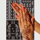 Sheets Tattoo Stencils Reusable Templates Tattoo For Hand Foot Glitter DIY Tattoo Stencil Flower Tattoo Stickers For Women Girls Body Art Reusable