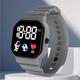 pc New Grey Casual Fashionable Led Bracelet Childrens Watch Suitable For Daily Decoration