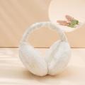 pc Womens Solid Color Foldable And Portable Fashionable And Versatile Plush Warm Ear Muffs