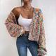 Womens TieDye Long Sleeve Party Cardigan For Vacation