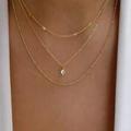 pc Fashionable Minimalist Multilayer Chain Necklace Versatile Accessory