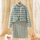 Tween Girl Solid Fuzzy Trim Turtleneck Jacket Dress