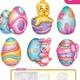Diy Gypsum Paint Toy Fridge Sticker Easter Egg Paint Your Own Easter Egg Easter Bunny Diy Color Painting Toy Set Childrens Crafts Suitable For Party